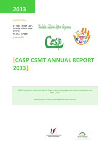 CASP CSMT ANNUAL REPORT 2013