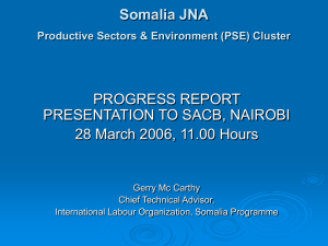 Progress Report Presentation to SACB - Somali - JNA