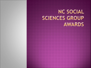 NC Social Sciences Group Awards