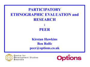 Options PEER - Monitoring and Evaluation NEWS