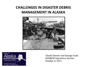 Debris Management Challenges in Alaska, October 2011