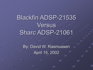 Blackfin ADSP-21535 Versus Shark ADSP