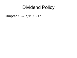 DIVIDEND POLICY: OVERVIEW