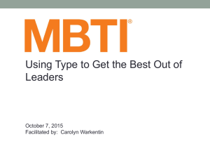 Using Type to Get the Best Out of Leaders(PPT)