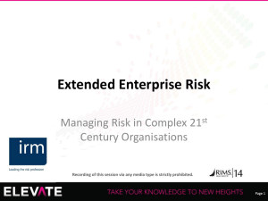 Extended Enterprise Risk