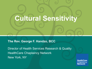Advancing Effective Communication, Cultural Competence