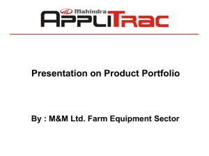 the complete Mahindra Applitrac Portfolio MS Powerpoint