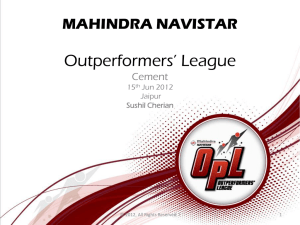 mahindra navistar - Outperformers' League