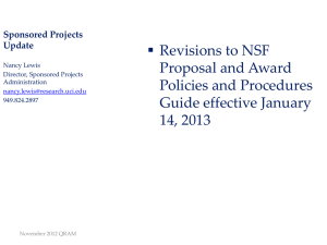 New NSF Proposal and Award Policies and Procedures Guide