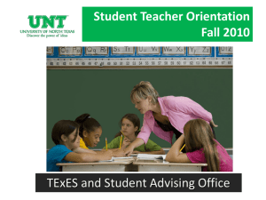 Student Teacher Orientation - MS PowerPoint