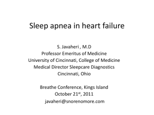 Sleep Apnea - BREATHE Heart Failure Nurses Association