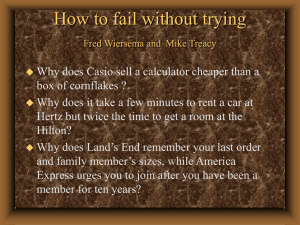 How to fail without trying