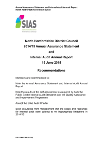 Annual report from - North Hertfordshire District Council
