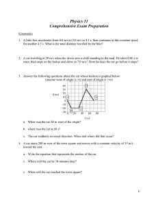 Physics 11 Comprehensive Exam Preparation