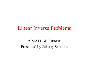 Linear Inverse Problem