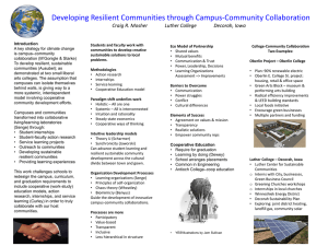 Developing Resilient Communities through Campus–Community