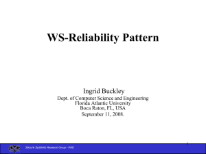 WS-Reliability Pattern Part II - FAU College of Engineering