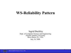 WS-Reliability pattern - FAU College of Engineering