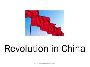 Chinese Nationalist and Communist Revolution
