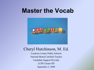 Master the Vocab - Loudoun County Public Schools