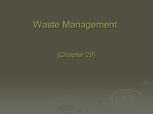Waste Management- PPT - AP Environmental Science
