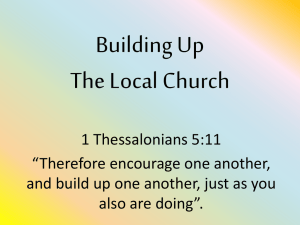Building Up The Local Church