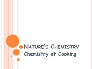Chemistry of Cooking