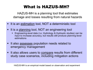 What is HAZUS-MH? - Texas Hazard Mitigation Package