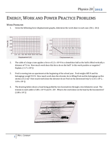 Work, Energy and Power Practice Problems