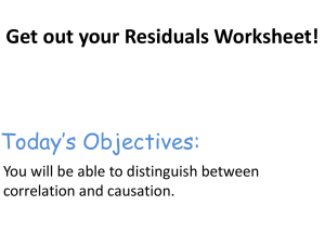 Get out your Residuals Worksheet!