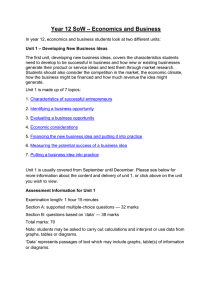 Year 12 SoW – Economics and Business