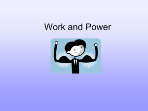 Work and Power