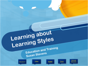 Learning about Learning Styles
