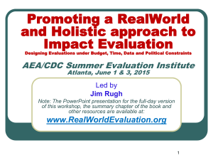 RealWorld Evaluation