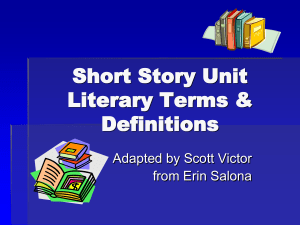 Short Story Lit Terms PowerPoint