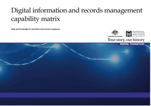 Digital information and records management capability matrix