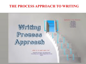 The stages of the writing process approach