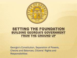 State of Georgia * Foundations of Government