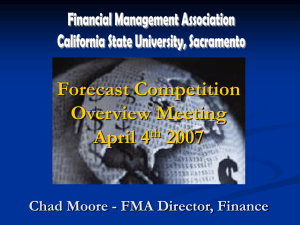 Forecast Competition - California State University, Sacramento