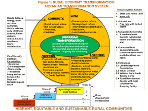 Figure 1: RURAL ECONOMY TRANSFORMATION