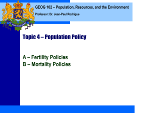 Topic 4 - Population Policy