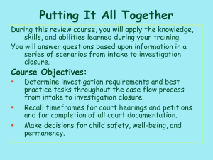 "Putting It All Together" (Protective Investigations)