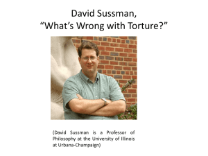 David Sussman, “What's Wrong with Torture?”