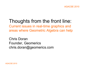 Slide 1 - Geometric Algebra