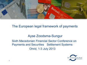The European legal framework of payments