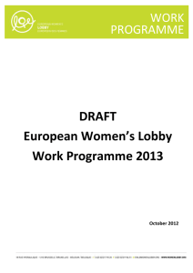 EWL draft Work Programme 2013