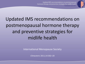 Updated recommendations on postmenopausal hormone therapy