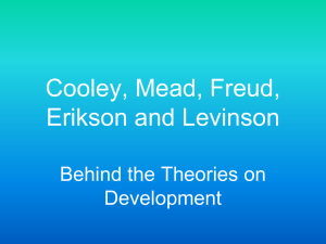 Kohlberg, Cooley, Mead, Freud, Erikson and Levinson