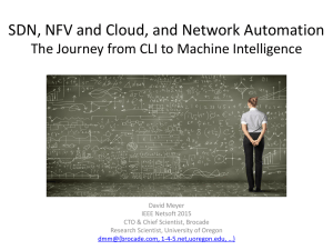 SDN, NFV and Cloud, and Network Automation: The Journey from