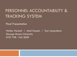 Personnel Accountability & Tracking System - SEOR